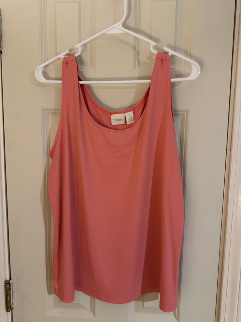 Chico's Coral-Pink Scoop Neck Tank